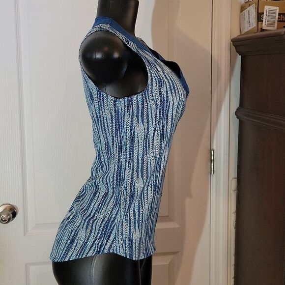 BRAND NEW LIZ CLAIBORNE MULTI-COLOR SLEEVELESS SHIRT - Picture 4 of 14